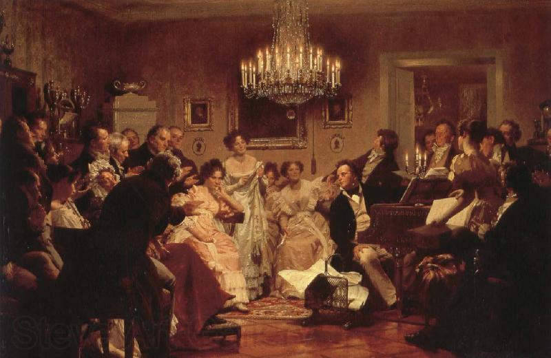 franz von schober a in  a viennese salon